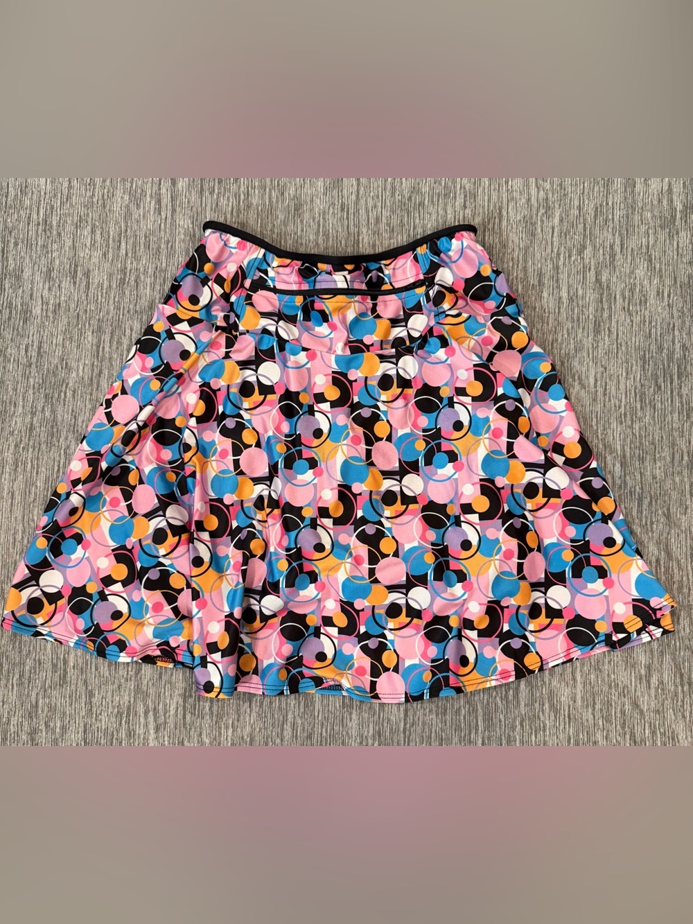 Women's Pink Multi-Color Patterned Skirt
